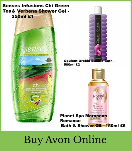 shower gel and bubble bath from Avon
