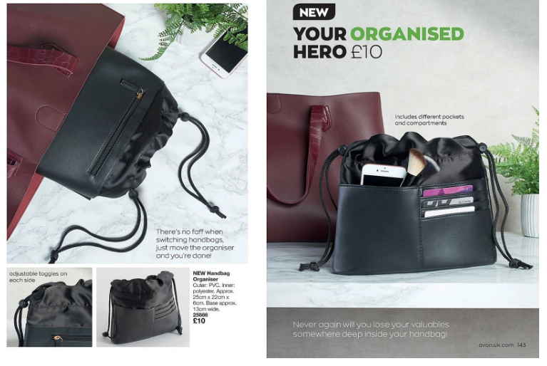 Avon handbag online organiser