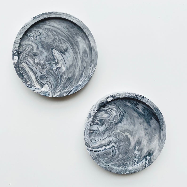 pretty marbled coasters