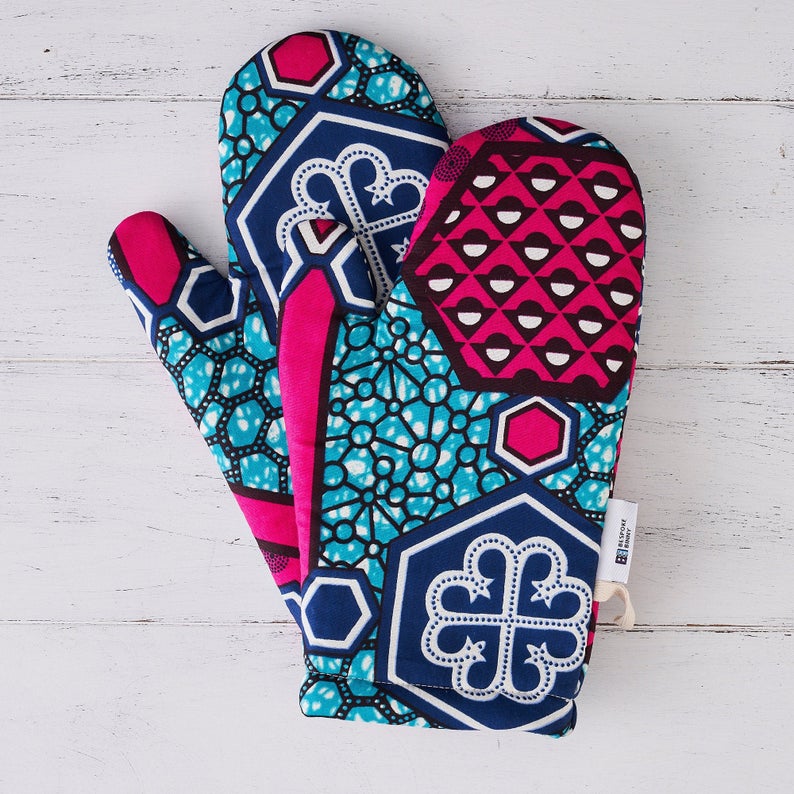 printed kitchen oven gloves