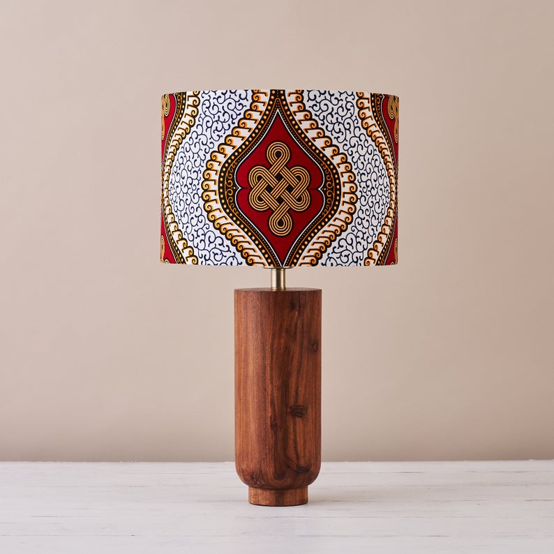 African print lampshade from Etsy.