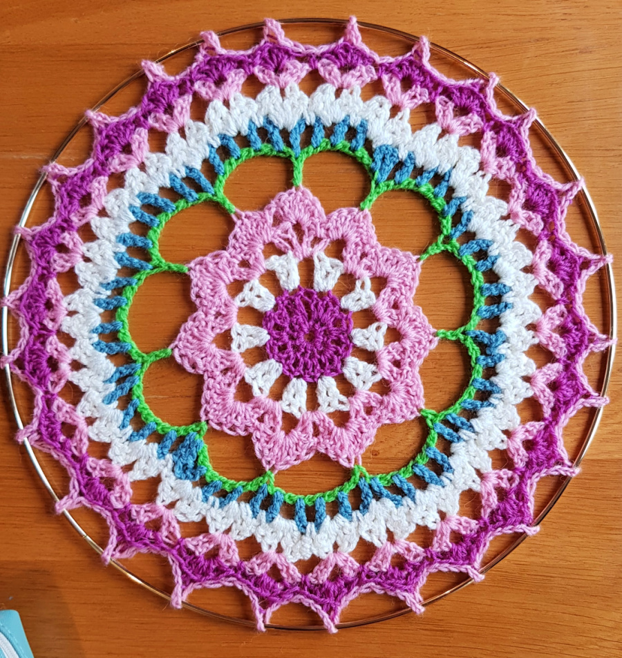 My Crochet Mandala in a hoop