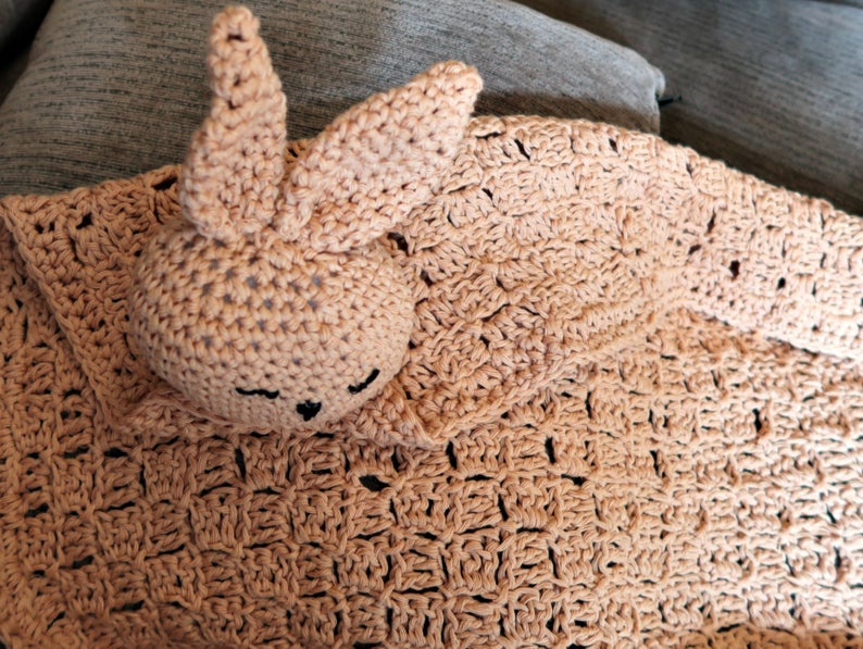 bunny head baby blanket