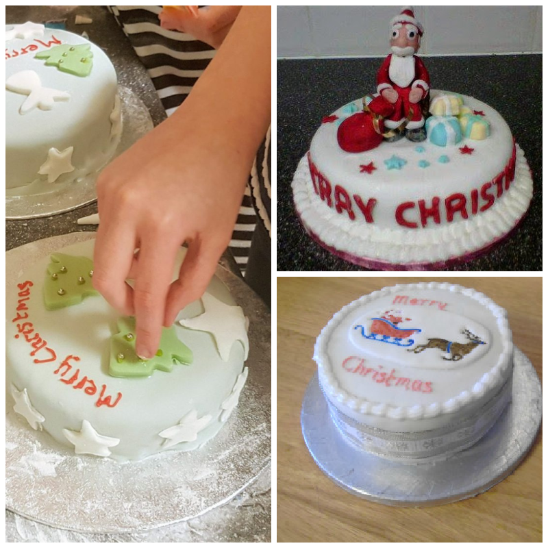 Christmas cake montage