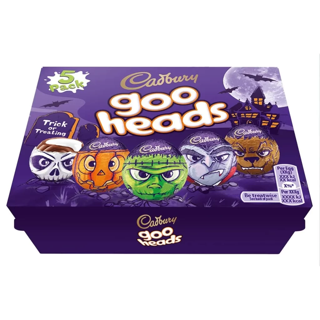 Cadbury Halloween Goo Heads chocolate cream eggs