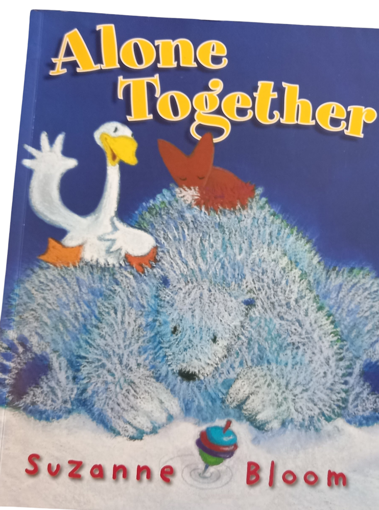 Alone together book cover with a bear fox and goose