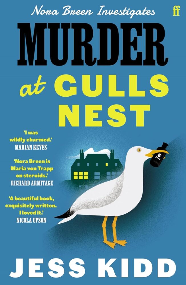 Book cover, murder at Gulls nest by Jess Kidd